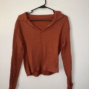 Rust Cable Knit Sweater